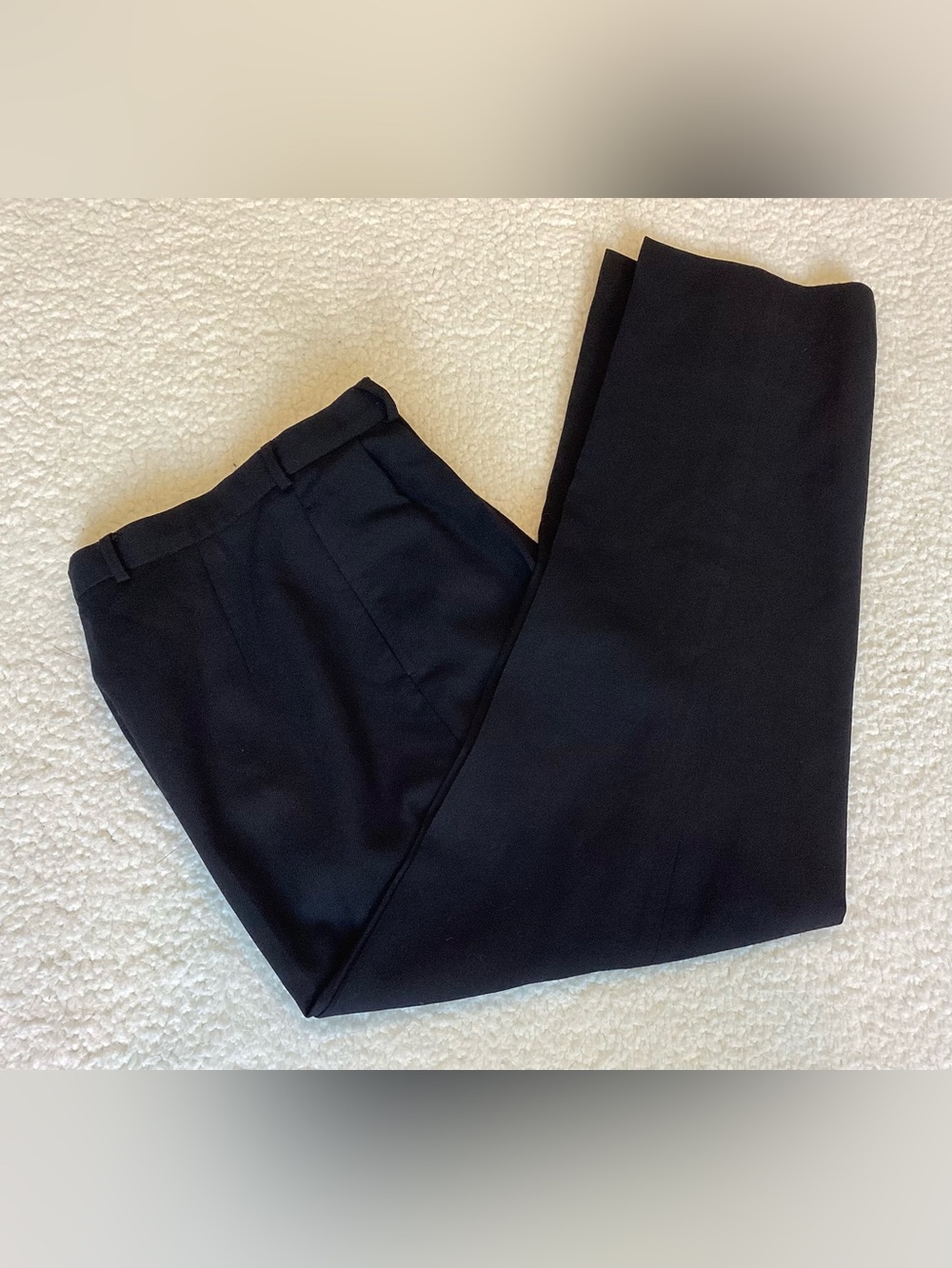 Kenneth Gordon Wool Trousers Sz 6 Black Quiet Luxury Old Money Tailored